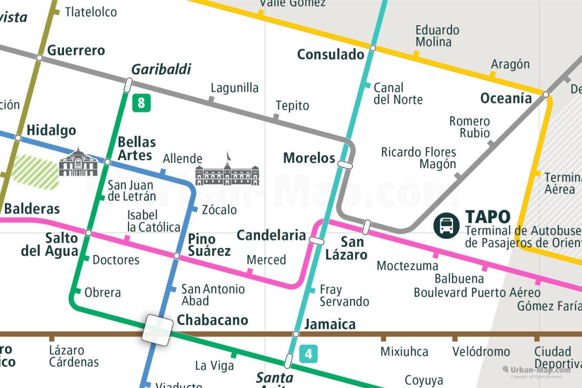 карта на tepito Мексико Сити 