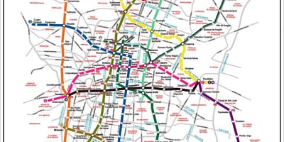 Карта на Мексико Сити транзит