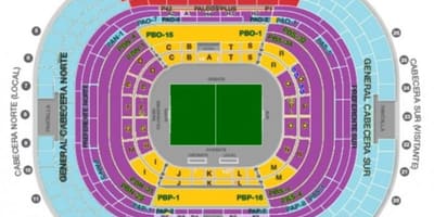 Estadio azteca седење мапа