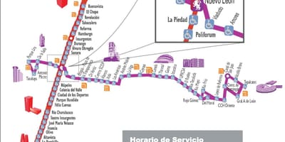 Карта на metrobus Мексико Сити