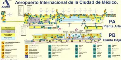 Мексико Сити меѓународниот аеродром мапа