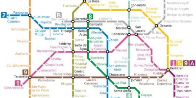 Мексико Сити подземни мапа