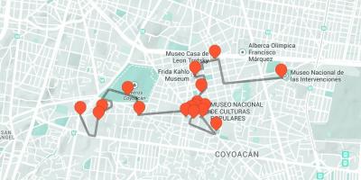 Карта на Мексико Град прошетка