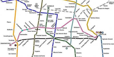 Карта на Мексико Сити автобус 