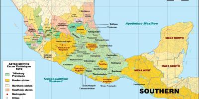 Tenochtitlan Мексико мапа