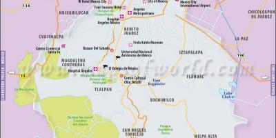 Мексико Сити мапа на локација